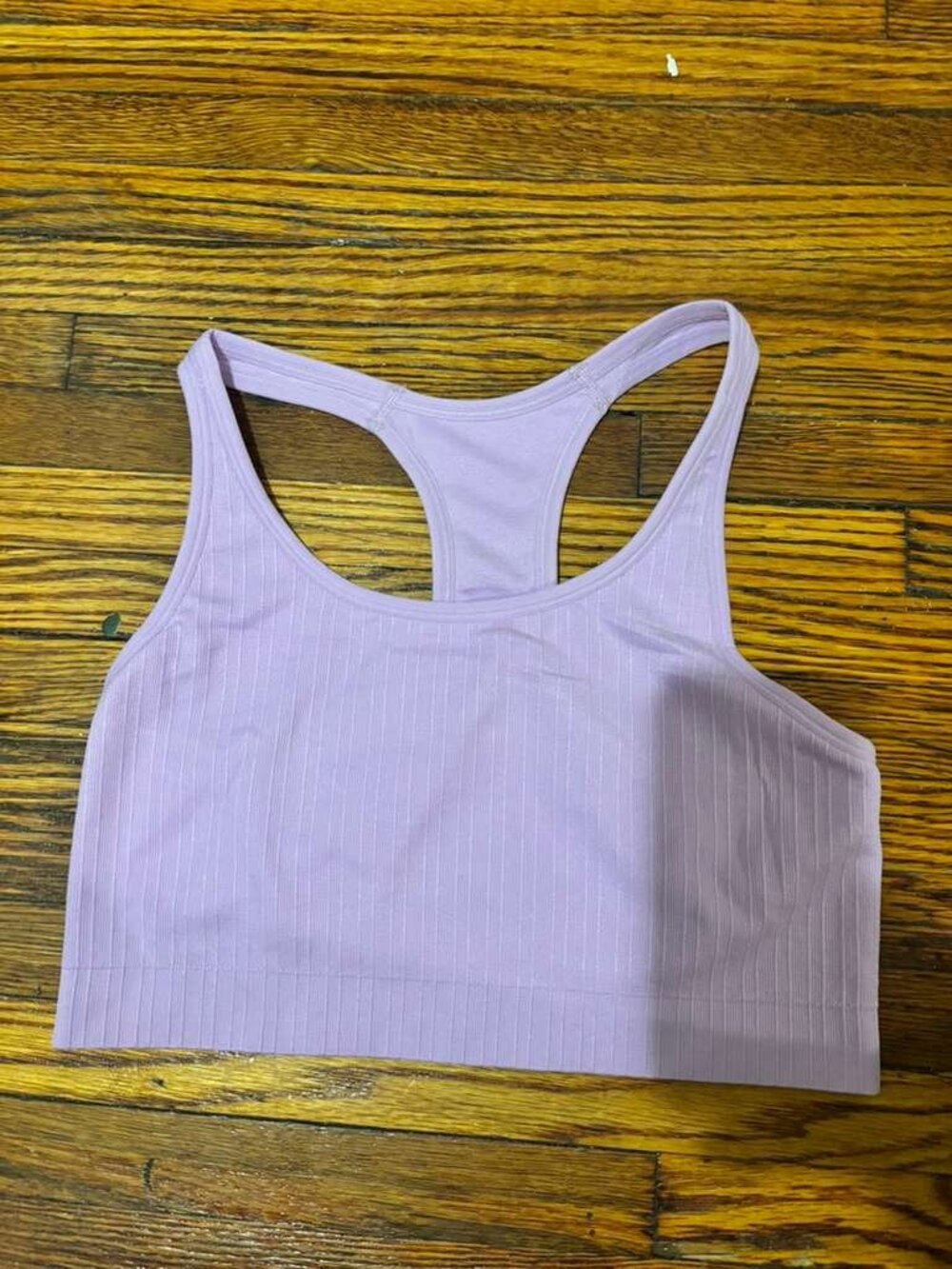 Women's Ribbed Seamless Sports Bra – Lilac Size L